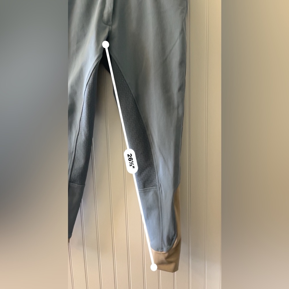 Dover Saddlery Gray, Blue and Brown Women's Riding Pants Breeches - Picture 14 of 14
